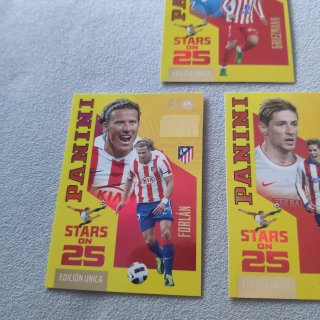Lote 3 cromos Panini Atlético de Madrid