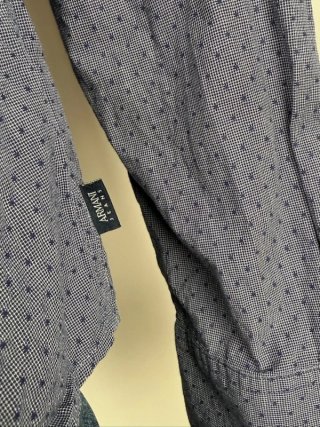 Camicia Armani Jeans Uomo XL Cotone Blu Pois