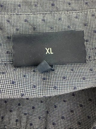 Camicia Armani Jeans Uomo XL Cotone Blu Pois