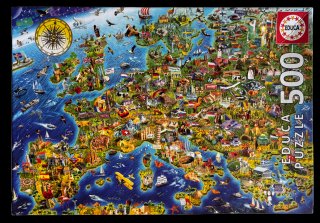 Puzzle Educa 500 piezas Mapa Europa Ilustrado