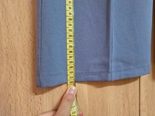 Pantalón ancho azul empolvado