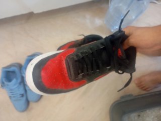 Zapatos Jordan Azules y Grises