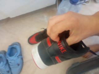 Zapatos Jordan Azules y Grises