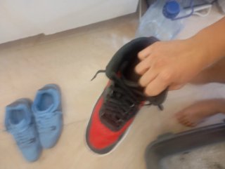 Zapatos Jordan Azules y Grises
