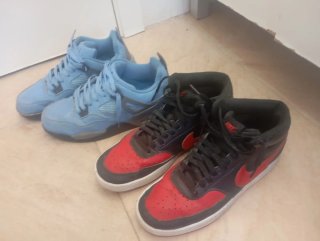 Zapatos Jordan Azules y Grises