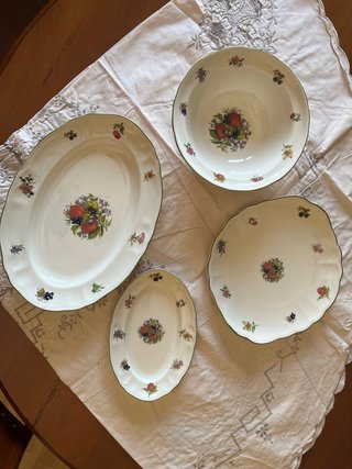 Juego 4 Piezas Vajilla  San Claudio Frutas
