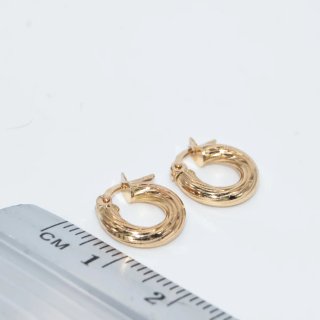 Pendientes Aro Oro 18k Acanalados