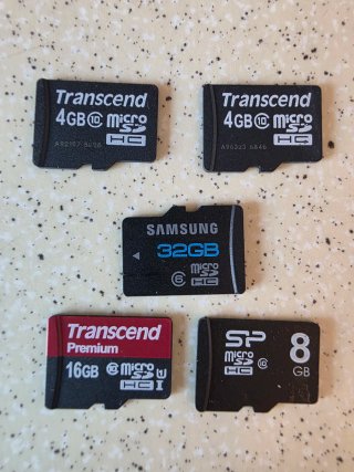 Pack 5 Tarjetas Micro SD (SP, Samsung, Transcend)