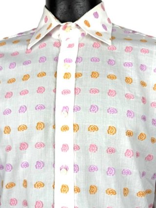 Etro Milano Camicia Uomo 41 \ L Cotone Floreale