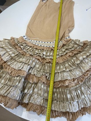 278 traje rociera Rociero Beige y Marrón