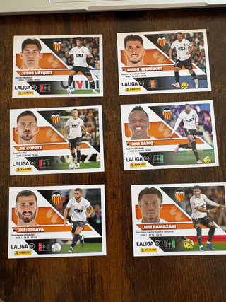 Lote cromos Valencia CF Panini La Liga