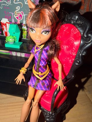 Monster High Cleo y Clawdeen con Cafetería
