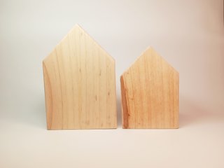 2 casette in legno con decoupage di funghi