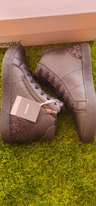 Geox Sneakers Altas Mujer Negras