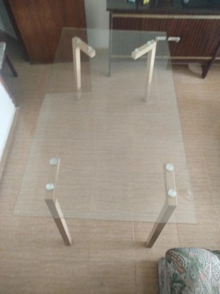 Mesa de salón cristal 140x80cm