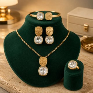 Conjunto Joyas Baño Oro 18klt
