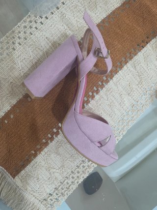 Sandalias Lolita Blu Rosa Tacon Plataforma