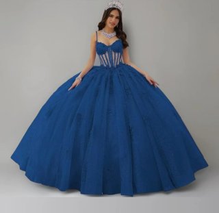 Vestido Princesa Quinceañera Azul