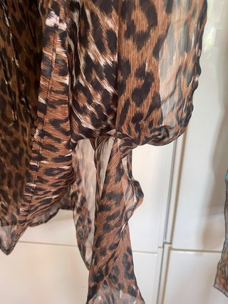 Caftano Aqua di Mare leopardato con strass L