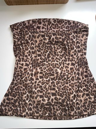 Top sin tirantes estampado leopardo Pull&Bear