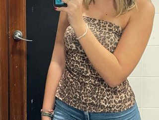 Top sin tirantes estampado leopardo Pull&Bear