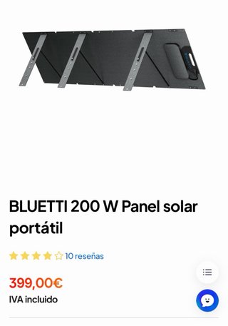 Placa Solar Portátil Bluetti 200W