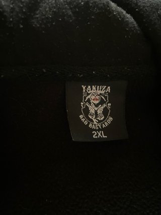 Felpa Yakuza di Pile con teschio e sigaro