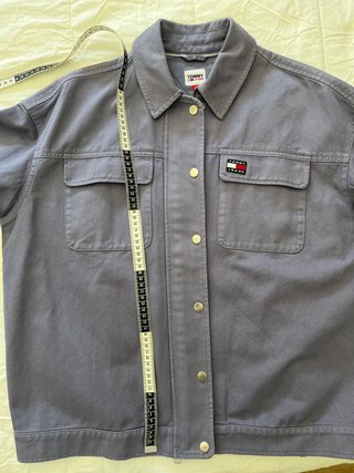 Chaqueta Tommy Hilfiger Oversize Morada Talla S