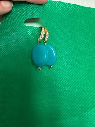 Orecchini pietra turchese dorati