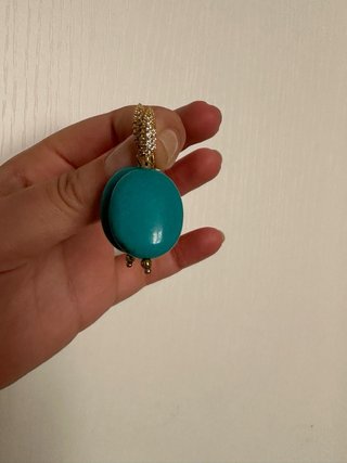 Orecchini pietra turchese dorati