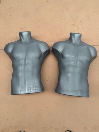 Par Maniquíes Busto Hombre Gris