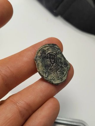 Moneda Bizantina Follis Teófilo