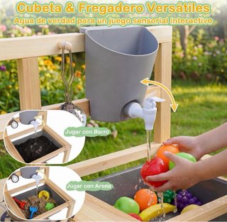 Jardinera de madera para jugar