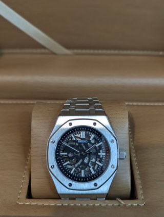 Reloj Seiko Mod AP Royal Oak Black Skeleton – NH70