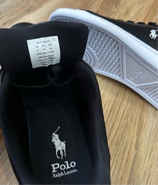 Zapatillas Polo Ralph Lauren Hombre Negras Piel