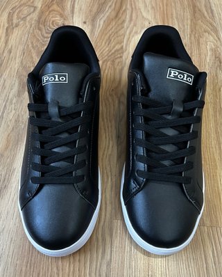 Zapatillas Polo Ralph Lauren Hombre Negras Piel