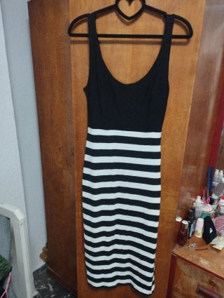 Vestido rayas blanco y negro