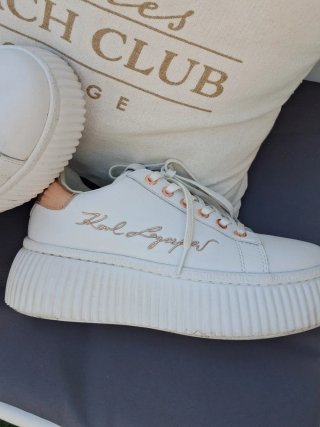 Zapatillas Karl Lagerfeld Blancas y Doradas