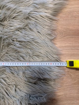 Alfombra de pelo gris