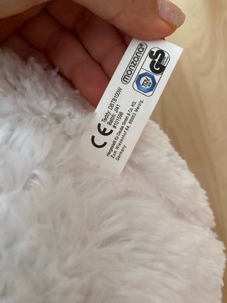 Orso Peluche Bianco con Fiocco Rosso