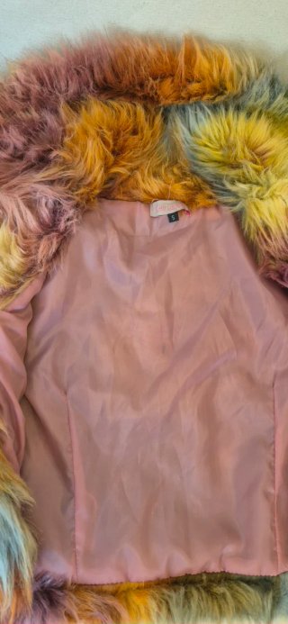 Chaleco pelo sintético multicolor talla única