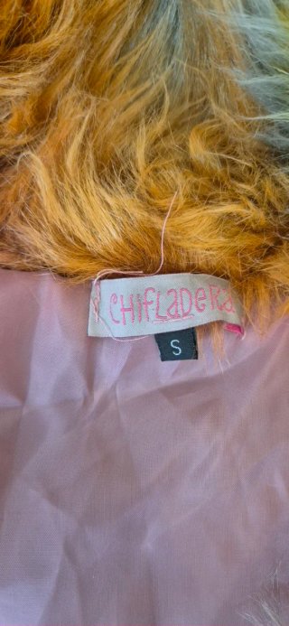 Chaleco pelo sintético multicolor talla única