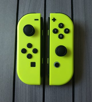 Joycons Nintendo Amarillo Neón