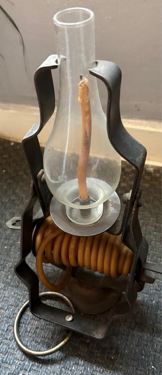 Farol antiguo metal y cristal