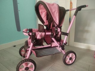Sillita de juguete doble rosa