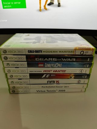 Lote Xbox 360 Slim + mando y juegos
