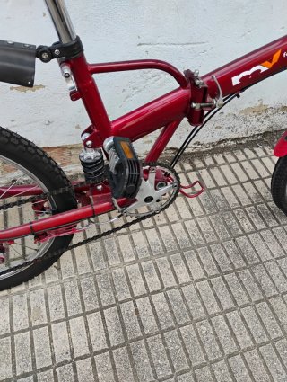 Bicicleta Plegable Roja Doble suspension