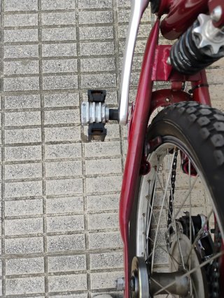 Bicicleta Plegable Roja Doble suspension