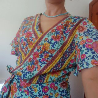 Vestido estampado floral talla única