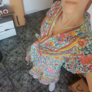 Vestido estampado floral talla única